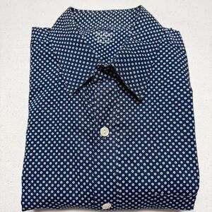 J Crew Shirt Mens Medium Blue White Light‎ Weight Chambray Preppy Office Casual